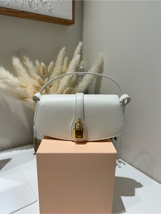 Celine Handbags - Celine Tabou Clutch with strap (white)